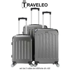 Traveleo ABS01S - set de 3 valize de călătorie din ABS