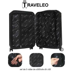 Traveleo ABS03OR - set de 3 valize de călătorie din ABS