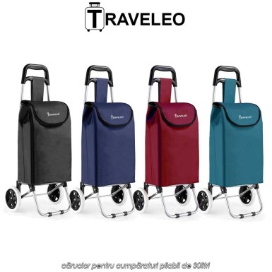 Traveleo TR01XL - cărucior pentru cumpăraturi pliabil de 30litri