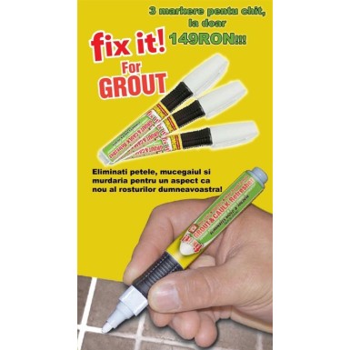Fix it Grout - Sistem pentru acoperirea rosturilor | Produs Original de la Telestar Fix it Grout - Sistem pentru acoperirea rosturilor | Produs Original de la Telestar
