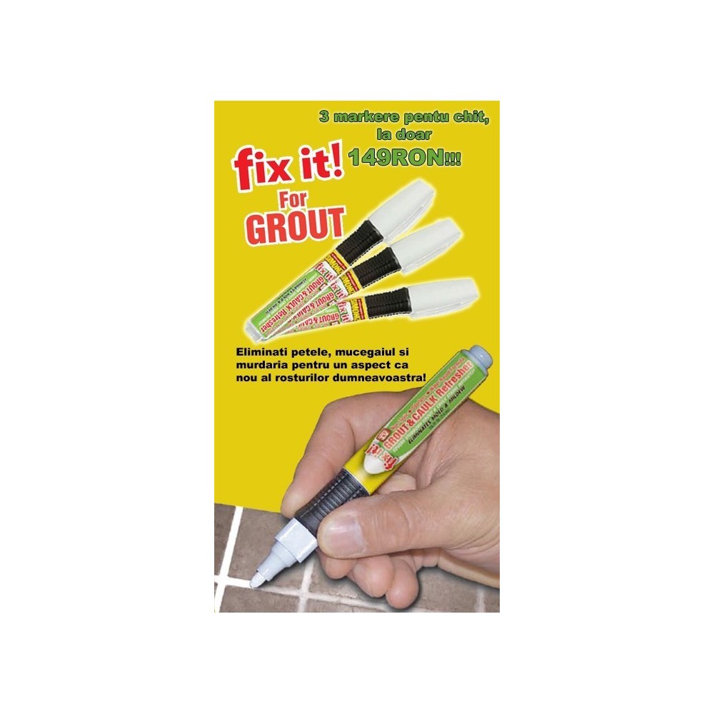 Fix it Grout - Sistem pentru acoperirea rosturilor | Produs Original de la Telestar