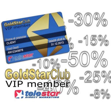Gold Star Club - card de membru | Produs Original de la Telestar Gold Star Club - card de membru | Produs Original de la Telestar