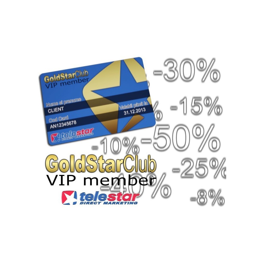 Gold Star Club - card de membru | Produs Original de la Telestar