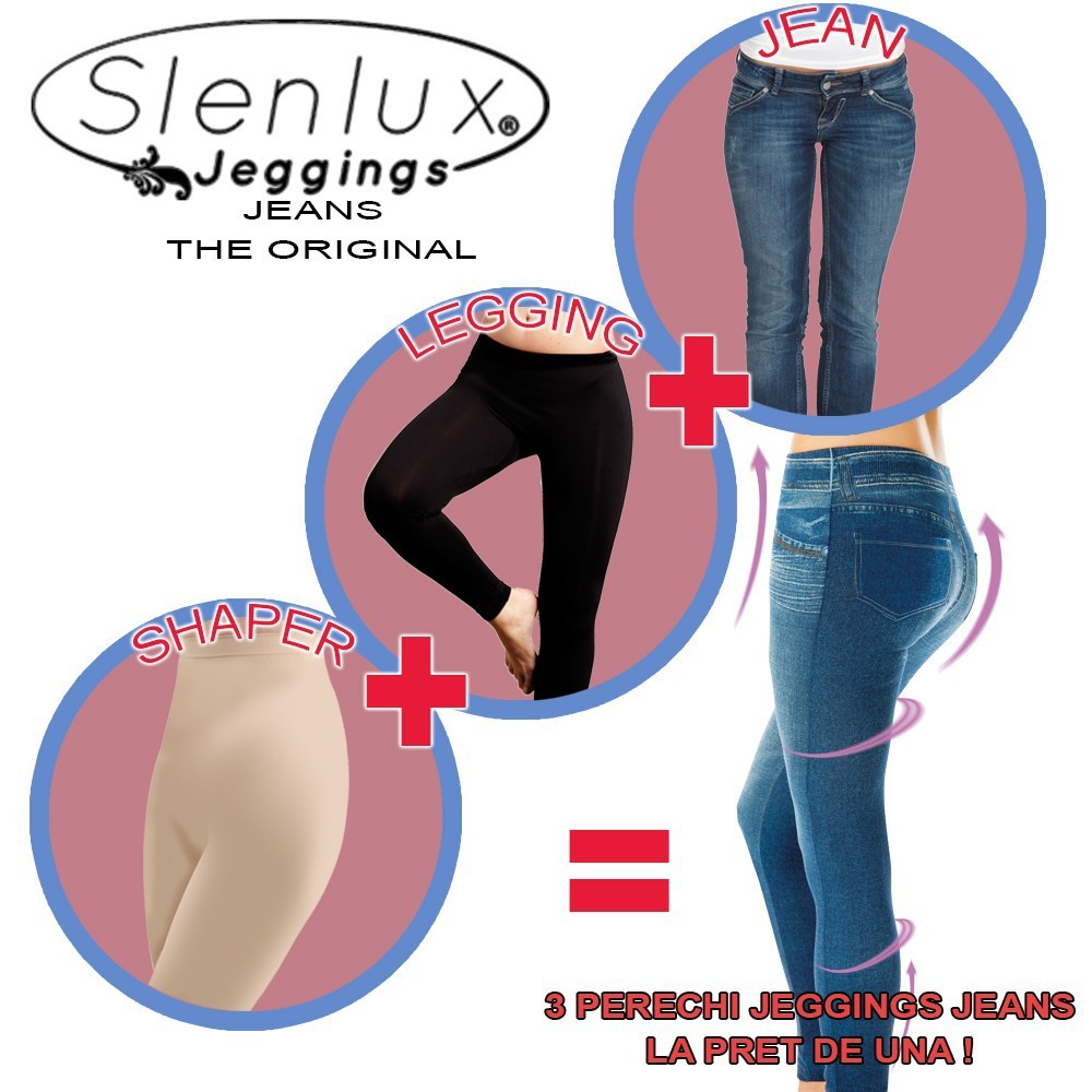 Slenlux Jeggings Jeans - 3 perechi de Jeggings la de 1 | Produs Original de la Telestar