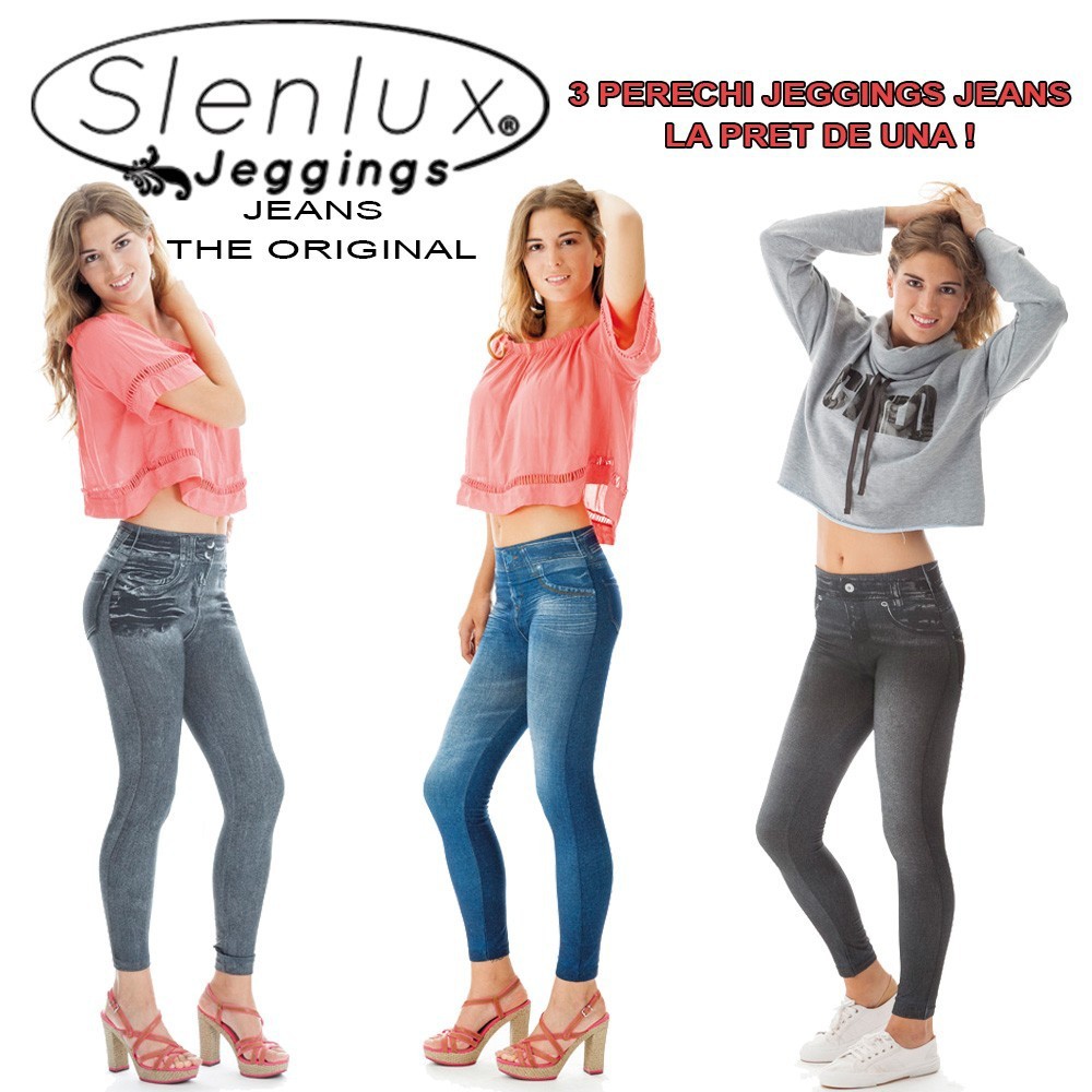 Slenlux Jeggings Jeans - 3 perechi de Jeggings la de 1 | Produs Original de la Telestar