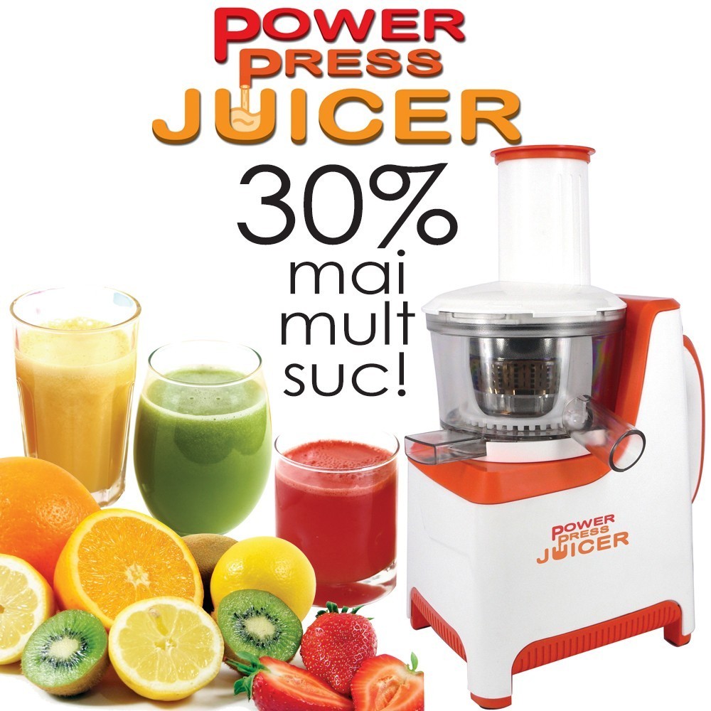 Power Press Juicer - storcator prin presare la rece | Produs Original de la Telestar Power Press Juicer - storcator prin presare la rece | Produs Original de la Telestar