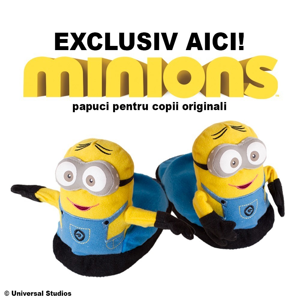 Minions Stompeez - papuci pentru copii originali cu personajele Minions | Produs Original de la Telestar