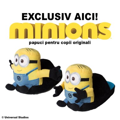 Minions Stompeez - papuci pentru copii originali cu personajele Minions | Produs Original de la Telestar Minions Stompeez - papuci pentru copii originali cu personajele Minions | Produs Original de la Telestar
