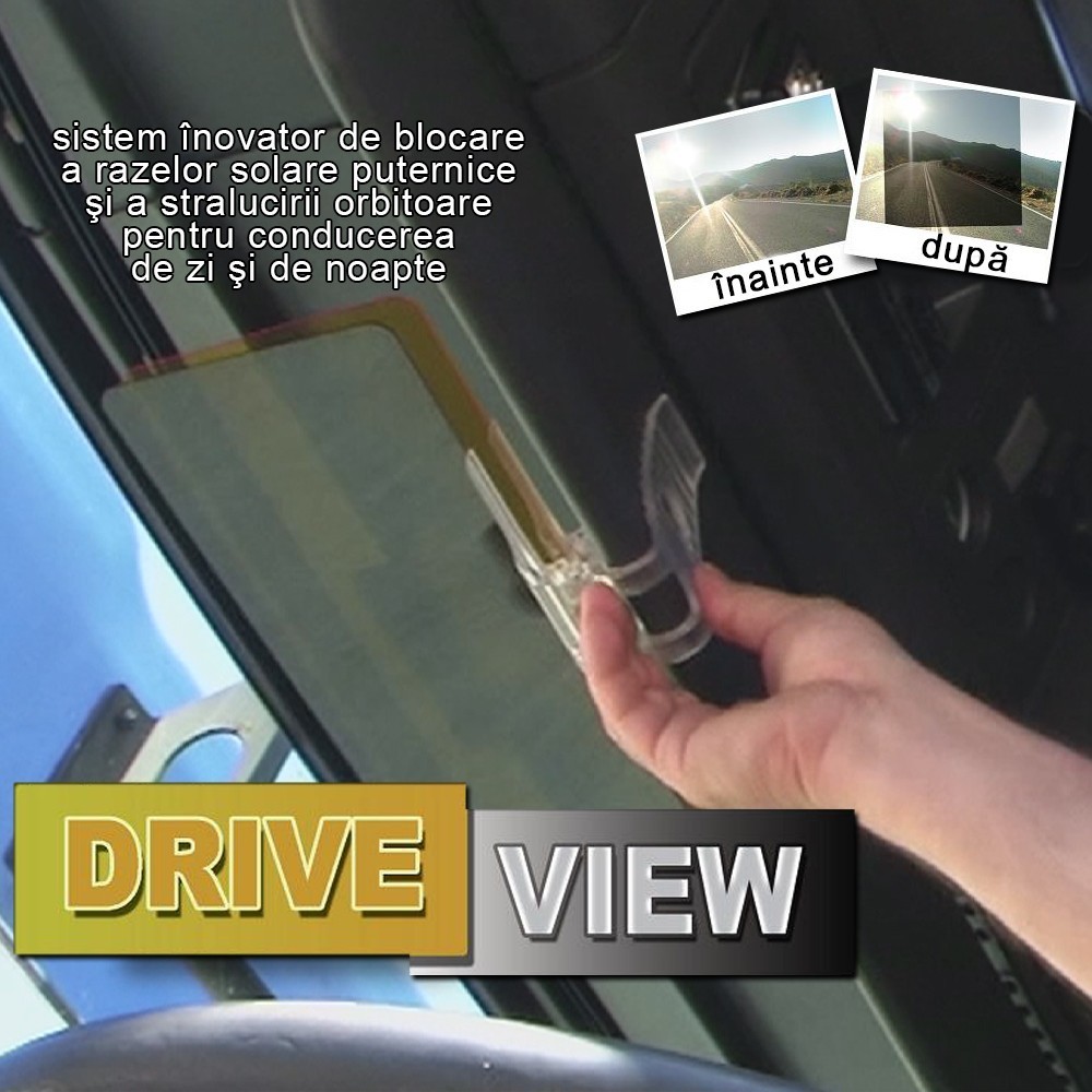 Drive View - sistem de blocare a razelor solare puternice si a stralucirii orbitoare | Produs Original de la Telestar