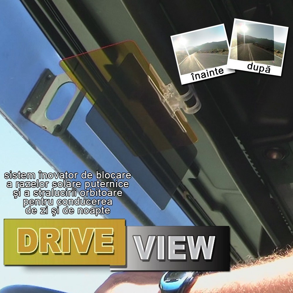 Drive View - sistem de blocare a razelor solare puternice si a stralucirii orbitoare | Produs Original de la Telestar
