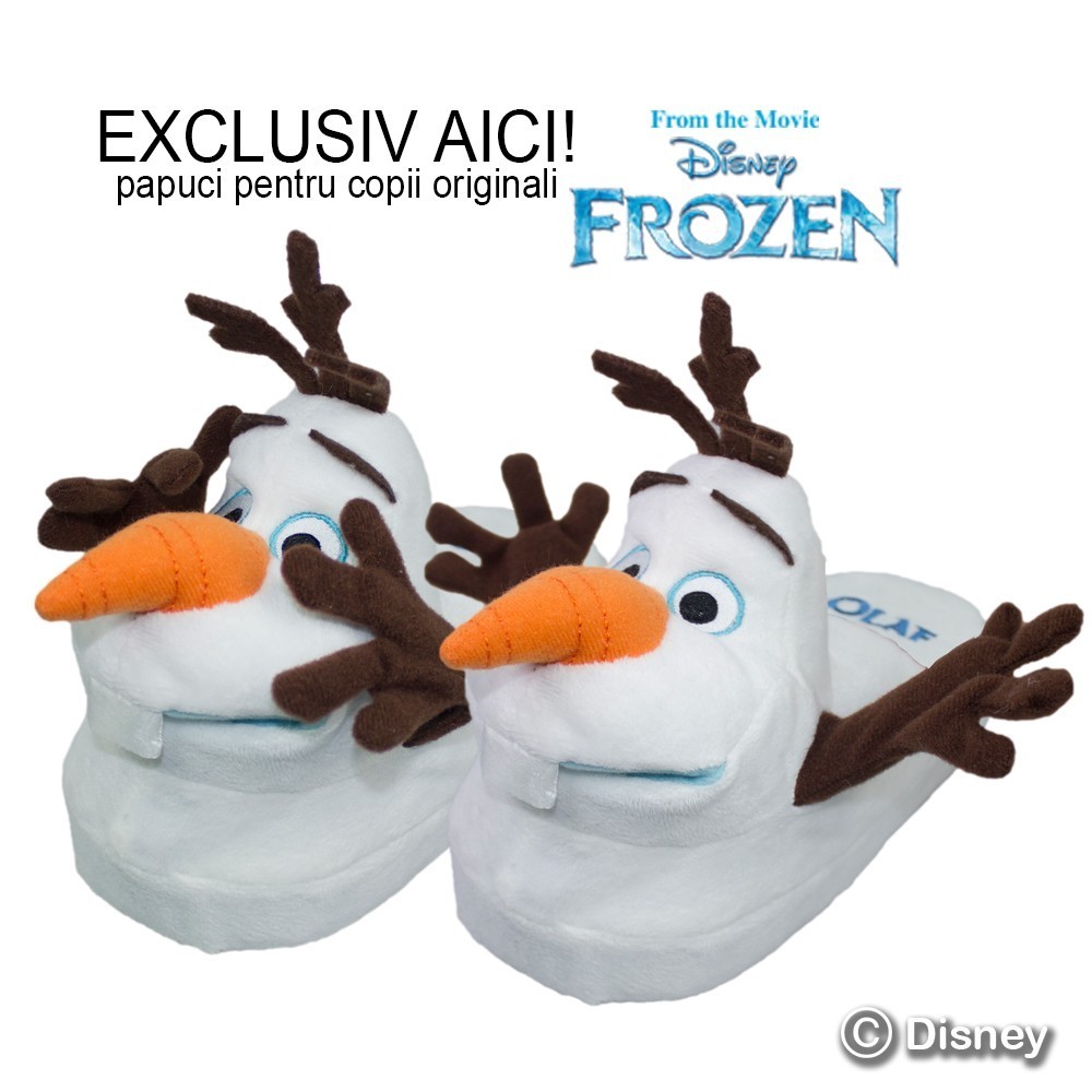 Frozen Olaf Stompeez - papuci pentru copii originali cu personajele Frozen | Produs Original de la Telestar