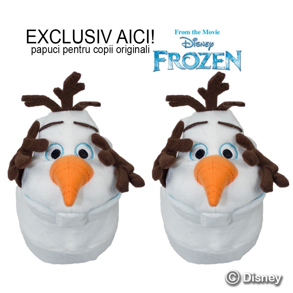 Frozen Olaf Stompeez - papuci pentru copii originali cu personajele Frozen | Produs Original de la Telestar