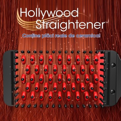Hollywood Straightener - peria ceramica pentru indreptat parul | Produs Original de la Telestar Hollywood Straightener - peria ceramica pentru indreptat parul | Produs Original de la Telestar