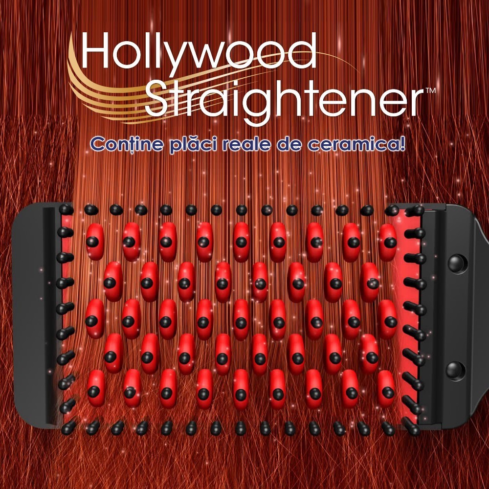 Hollywood Straightener - peria ceramica pentru indreptat parul | Produs Original de la Telestar