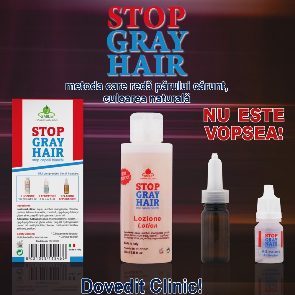 Stop Gray Hair - metoda care reda parului carunt culoarea naturala | Produs Original de la Telestar Stop Gray Hair - metoda care reda parului carunt culoarea naturala | Produs Original de la Telestar