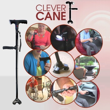 Clever Cane - baston avansat pliabil cu alarma, LED si 3 puncte de contact | Produs Original de la Telestar Clever Cane - baston avansat pliabil cu alarma, LED si 3 puncte de contact | Produs Original de la Telestar
