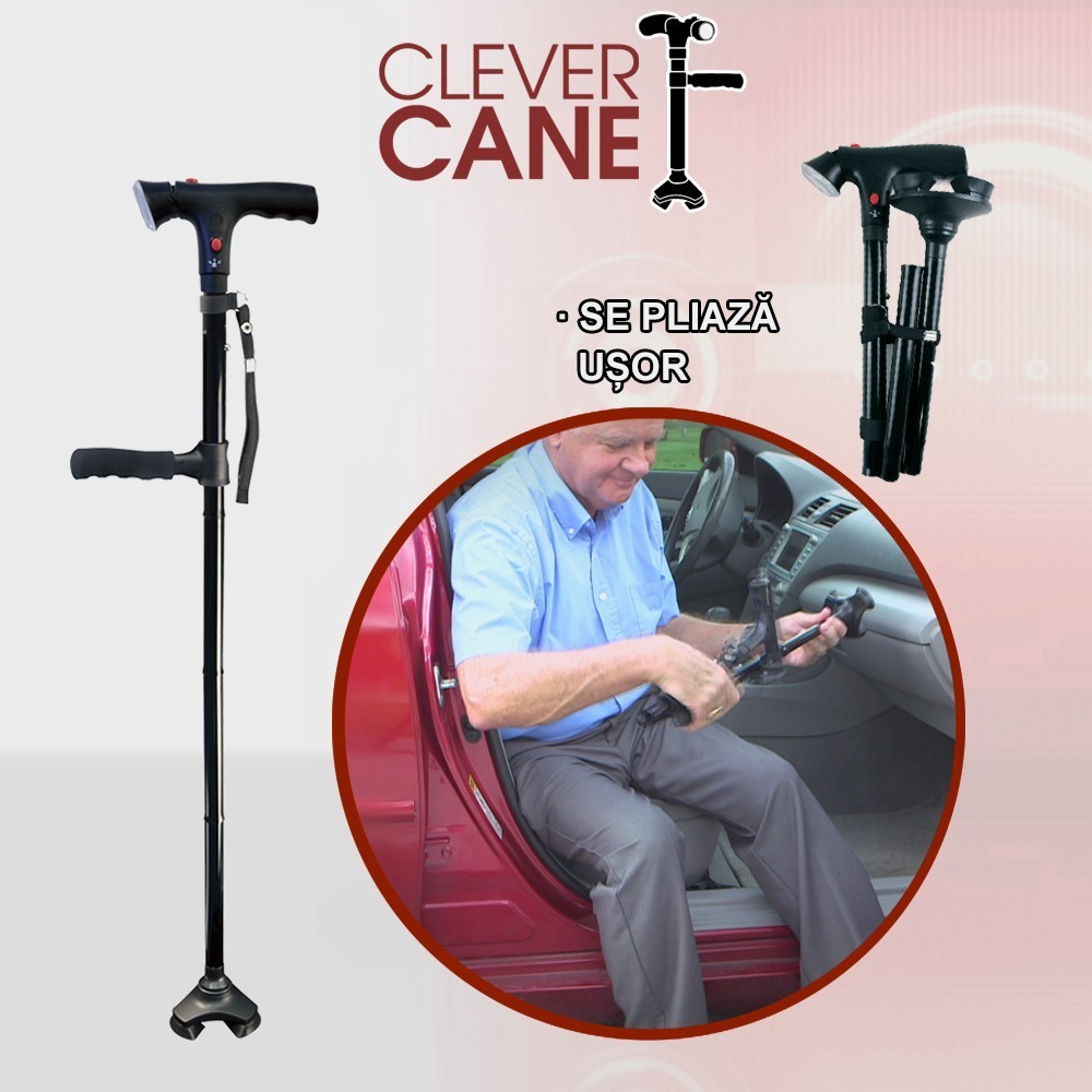 Correspondence More than anything Disgust Clever Cane - baston avansat pliabil cu alarma, LED si 3 puncte de contact | Produs Original de la Telestar Correspondence More than anything Disgust Clever Cane - baston avansat pliabil cu alarma, LED si 3 puncte de contact | Produs Original de la Telestar