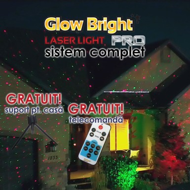 GlowBright Laser Light Pro - sistem laser complet cu limina miscatoare | Produs Original de la Telestar GlowBright Laser Light Pro - sistem laser complet cu limina miscatoare | Produs Original de la Telestar