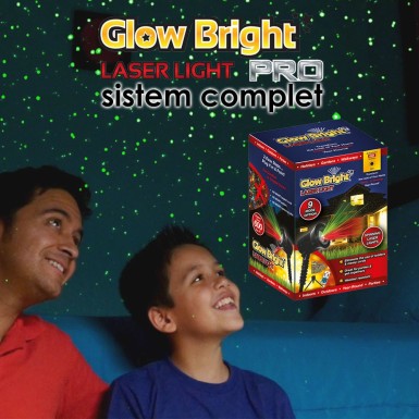 GlowBright Laser Light Pro - sistem laser complet cu limina miscatoare | Produs Original de la Telestar GlowBright Laser Light Pro - sistem laser complet cu limina miscatoare | Produs Original de la Telestar