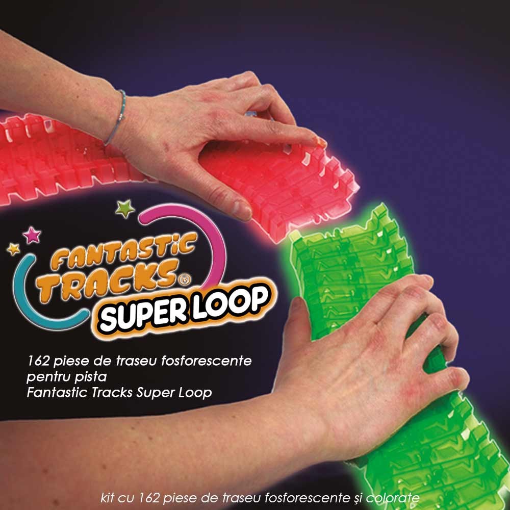 Fantastic Tracks Super Loop - kit cu 162 piese suplimentare pentru traseu