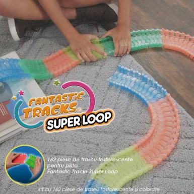 Fantastic Tracks Super Loop - kit cu 162 piese suplimentare pentru traseu Fantastic Tracks Super Loop - kit cu 162 piese suplimentare pentru traseu