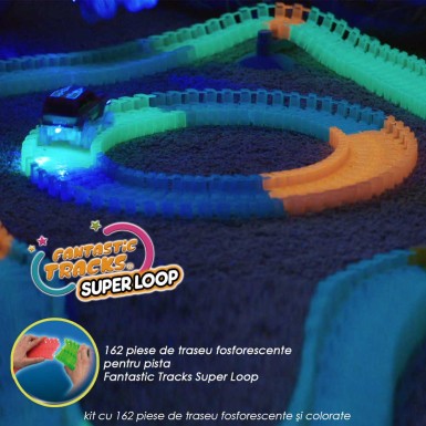 Fantastic Tracks Super Loop - kit cu 162 piese suplimentare pentru traseu Fantastic Tracks Super Loop - kit cu 162 piese suplimentare pentru traseu