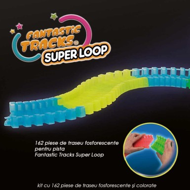 Fantastic Tracks Super Loop - kit cu 162 piese suplimentare pentru traseu Fantastic Tracks Super Loop - kit cu 162 piese suplimentare pentru traseu