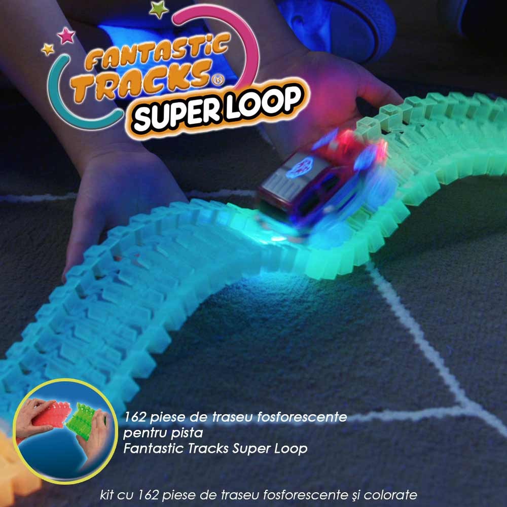 Fantastic Tracks Super Loop - kit cu 162 piese suplimentare pentru traseu