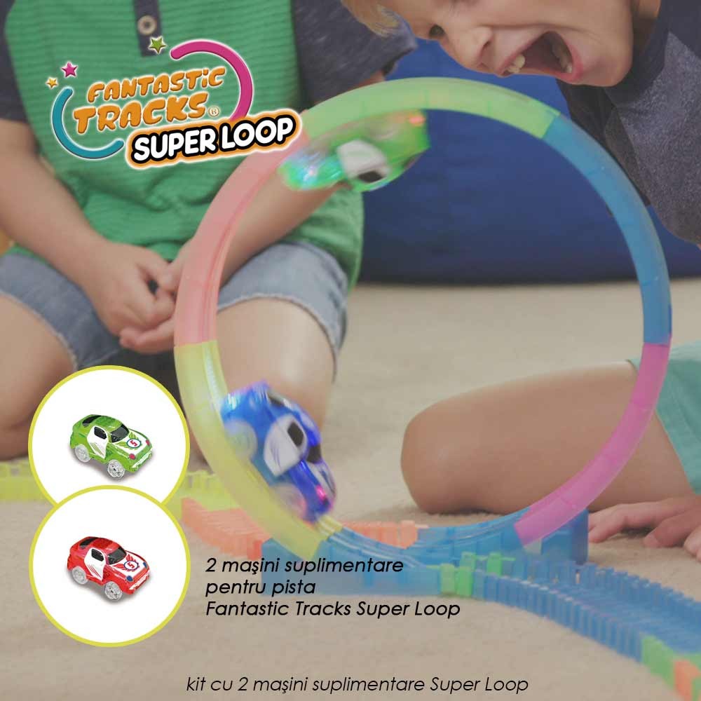 Fantastic Tracks Super Loop - kit cu 2 masini suplimentare