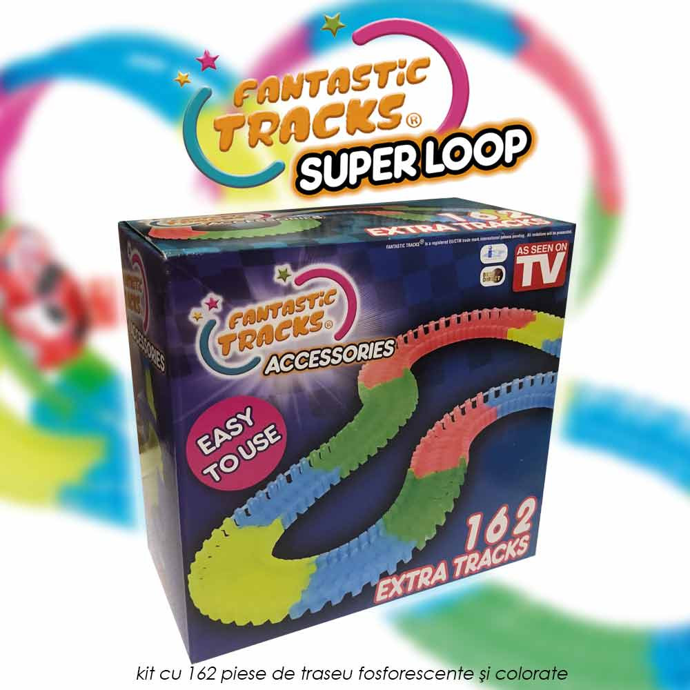 Fantastic Tracks Super Loop - kit cu 162 piese suplimentare pentru traseu