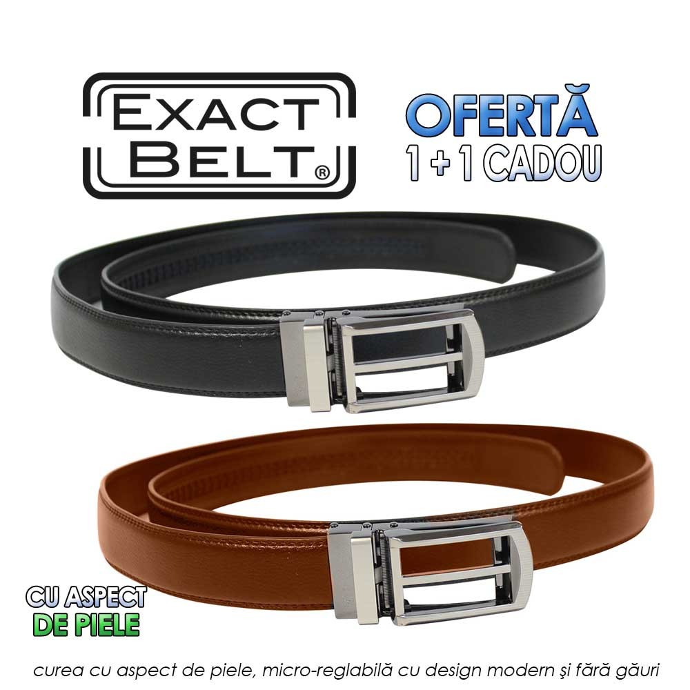 Exact Belt oferta pret 149 lei curea cu aspect de piele fara gauri 1 1 cadou Telestar