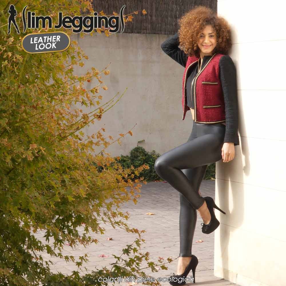 Slenlux Slim Jeggings Leather Look, pret 49 lei, colanti din piele  ecologica