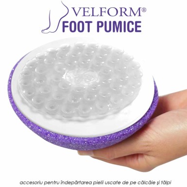 Velform Foot Pumice - noul accesoriu pentru indepartarea pielii uscate de pe calcaie si talpile picioarelor Velform Foot Pumice - noul accesoriu pentru indepartarea pielii uscate de pe calcaie si talpile picioarelor