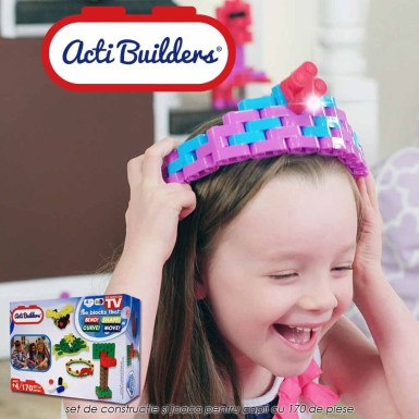 Acti Builders - set de constructie si joaca pentru copii cu 170 de piese Acti Builders - set de constructie si joaca pentru copii cu 170 de piese