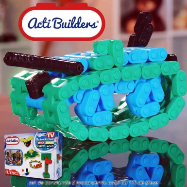 Acti Builders - set de constructie si joaca pentru copii cu 170 de piese Acti Builders - set de constructie si joaca pentru copii cu 170 de piese