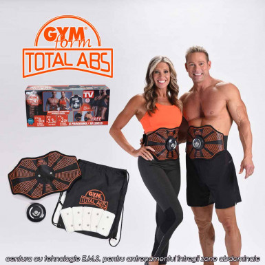 Gymform Total ABS - noua centura cu tehnologie E.M.S. pentru antrenamentul intregii zone abdominale