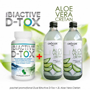 Pachet PROMO: Dual BiActive D-Tox + 2L Suc Aloe Vera Cretan