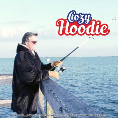 Cozy Hoodie - combinatie de hanorac supradimensionat cu gluga si patura pufoasa din material extrem de calduros Cozy Hoodie - combinatie de hanorac supradimensionat cu gluga si patura pufoasa din material extrem de calduros