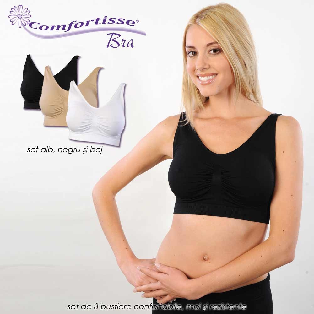 Comfortisse Bra - set de 3 bustiere confortabile, moi si rezistente