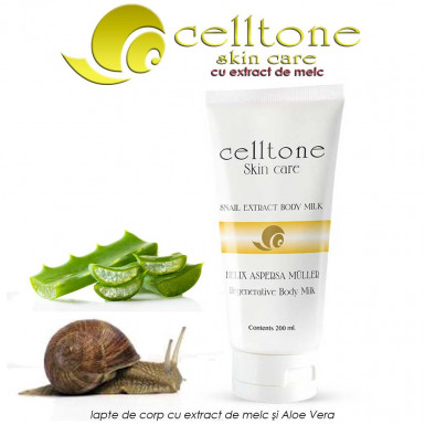 Celltone - lapte de corp cu extract de melc si Aloe Vera pentru hidratarea si repararea pielii