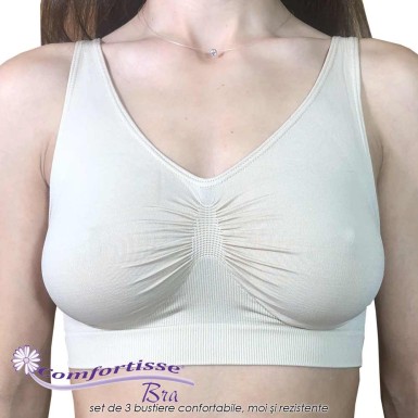 Comfortisse Bra - set de 3 bustiere confortabile, moi si rezistente Comfortisse Bra - set de 3 bustiere confortabile, moi si rezistente