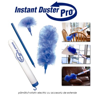 Instant Duster Pro - pamatuf rotativ electric cu accesoriu de extensie