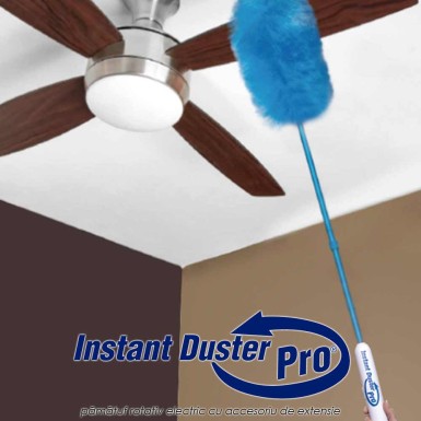 Instant Duster Pro - pamatuf rotativ electric cu accesoriu de extensie Instant Duster Pro - pamatuf rotativ electric cu accesoriu de extensie