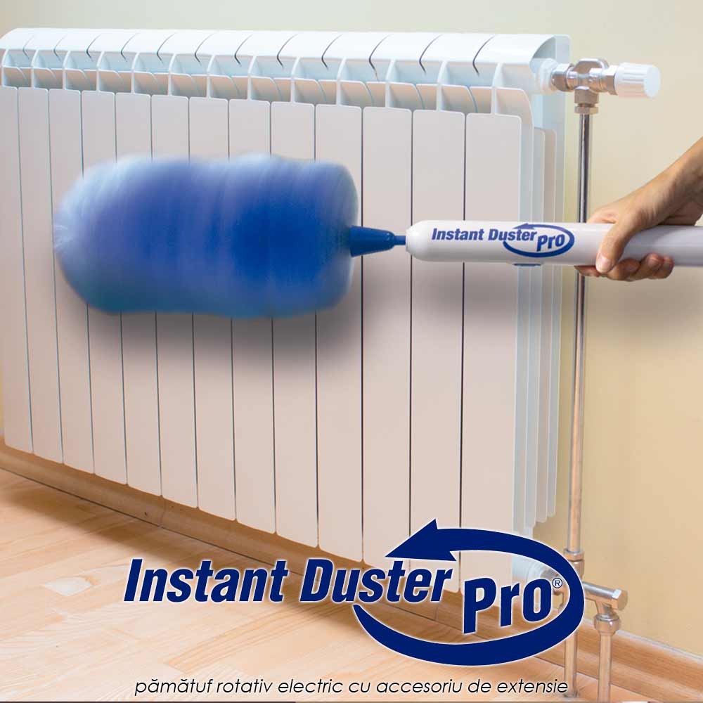 Instant Duster Pro - pamatuf rotativ electric cu accesoriu de extensie
