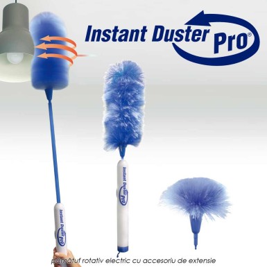 Instant Duster Pro - pamatuf rotativ electric cu accesoriu de extensie Instant Duster Pro - pamatuf rotativ electric cu accesoriu de extensie