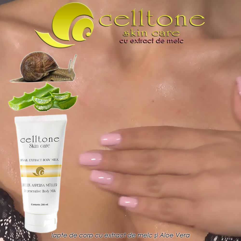 Pachet PROMO: 2 geluri cu extract de melc Celltone + 1 lapte de corp cu extract de melc si aloe vera Celltone