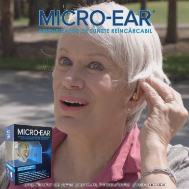 Micro Ear - amplificator de sunete premium, intraauricular si reincarcabil 1+1 gratis Micro Ear - amplificator de sunete premium, intraauricular si reincarcabil 1+1 gratis