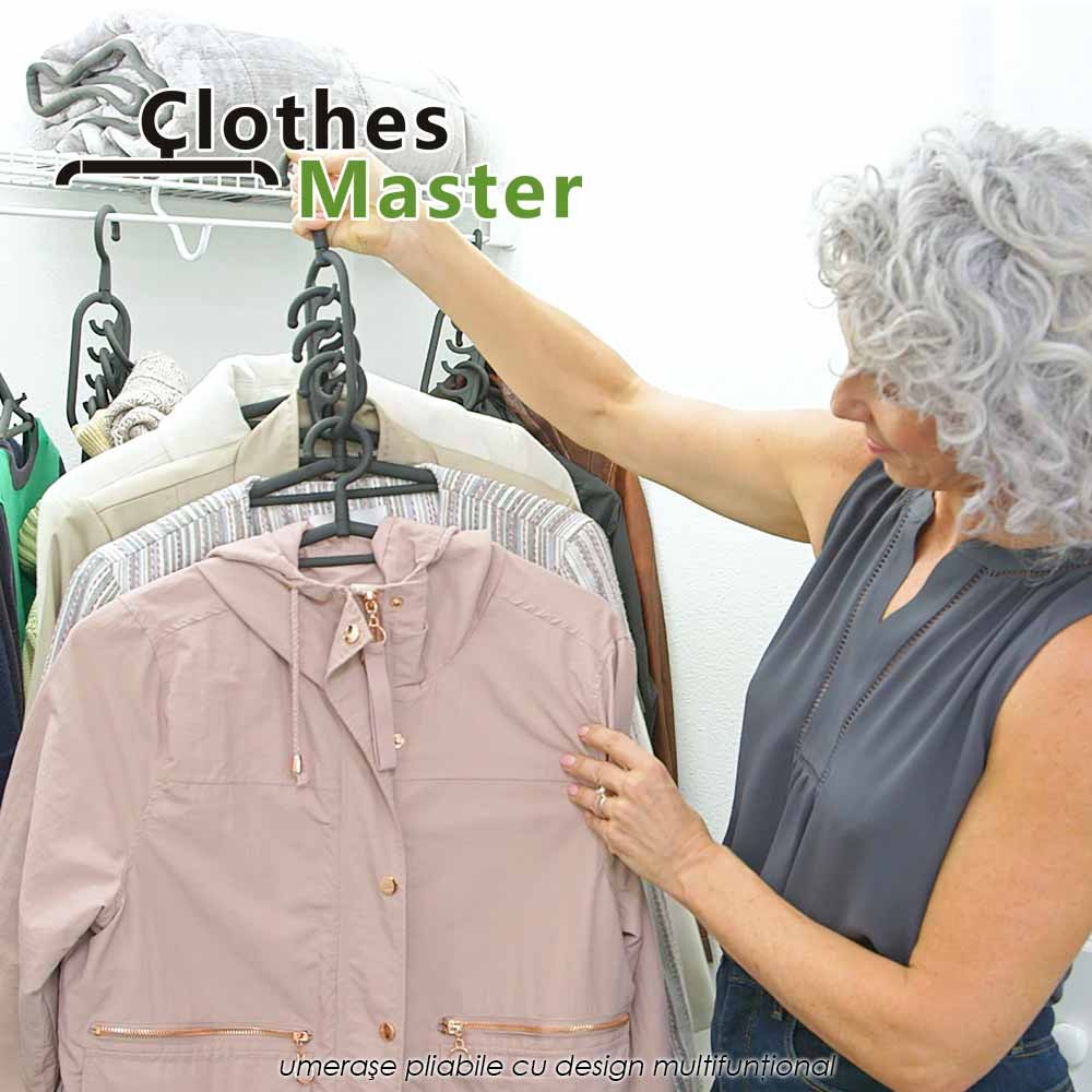 Clothes Master - 5+5 umerase pliabile ce salveaza pana la 75% din spatiu in sifonier
