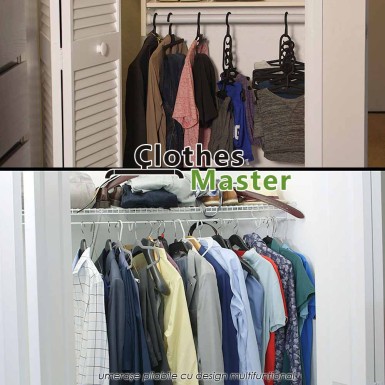 Clothes Master - 5+5 umerase pliabile ce salveaza pana la 75% din spatiu in sifonier Clothes Master - 5+5 umerase pliabile ce salveaza pana la 75% din spatiu in sifonier