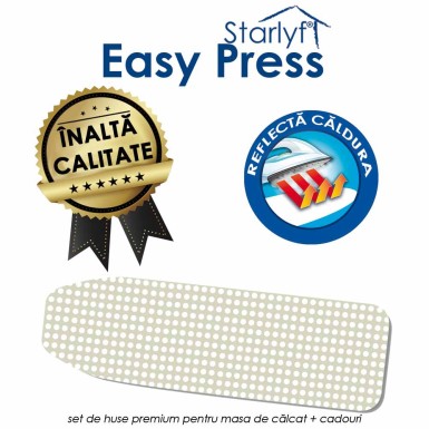 Starlyf Easy Press - set de huse pentru masa de calcat ce permit calcatul pe ambele parti, in acelasi timp Starlyf Easy Press - set de huse pentru masa de calcat ce permit calcatul pe ambele parti, in acelasi timp
